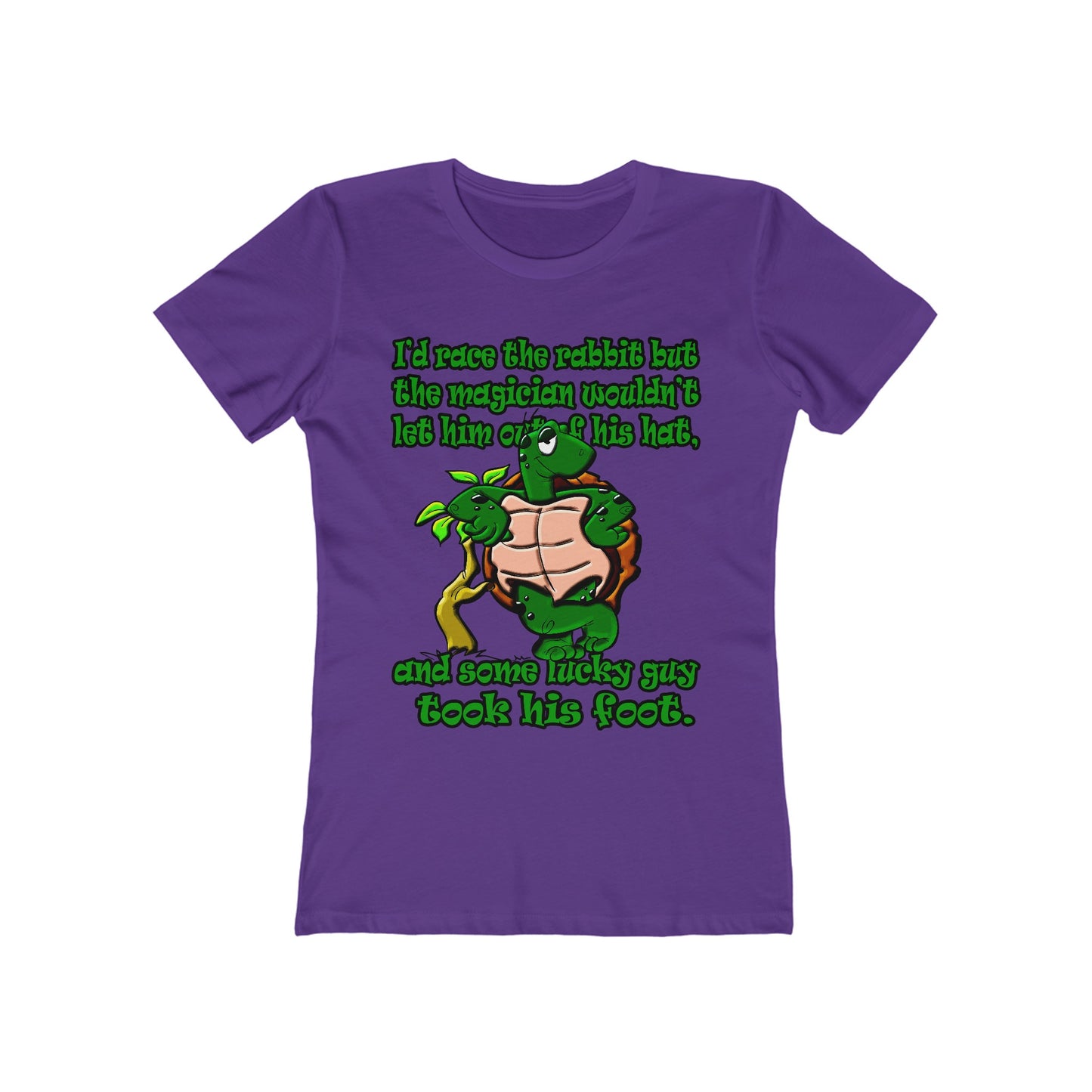 turtle race - Women's The Boyfriend Tee