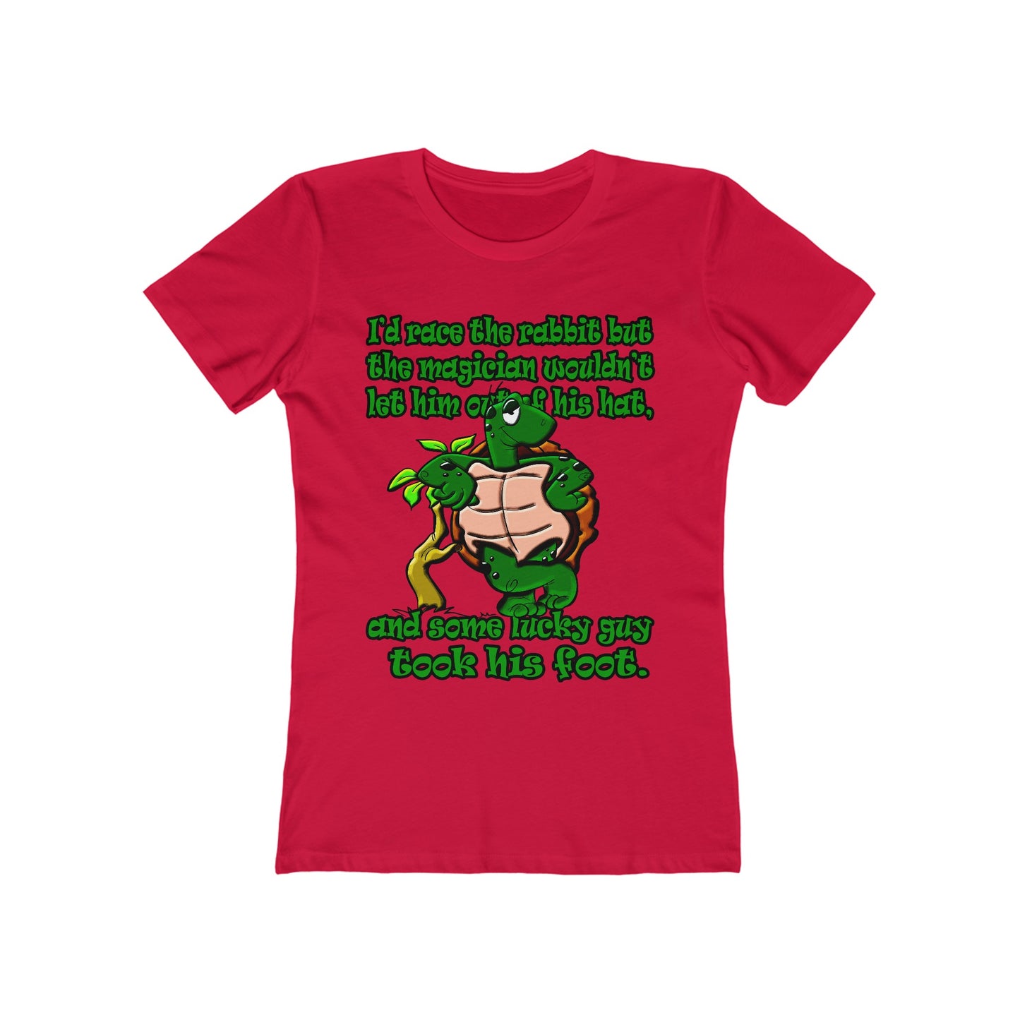 turtle race - Women's The Boyfriend Tee