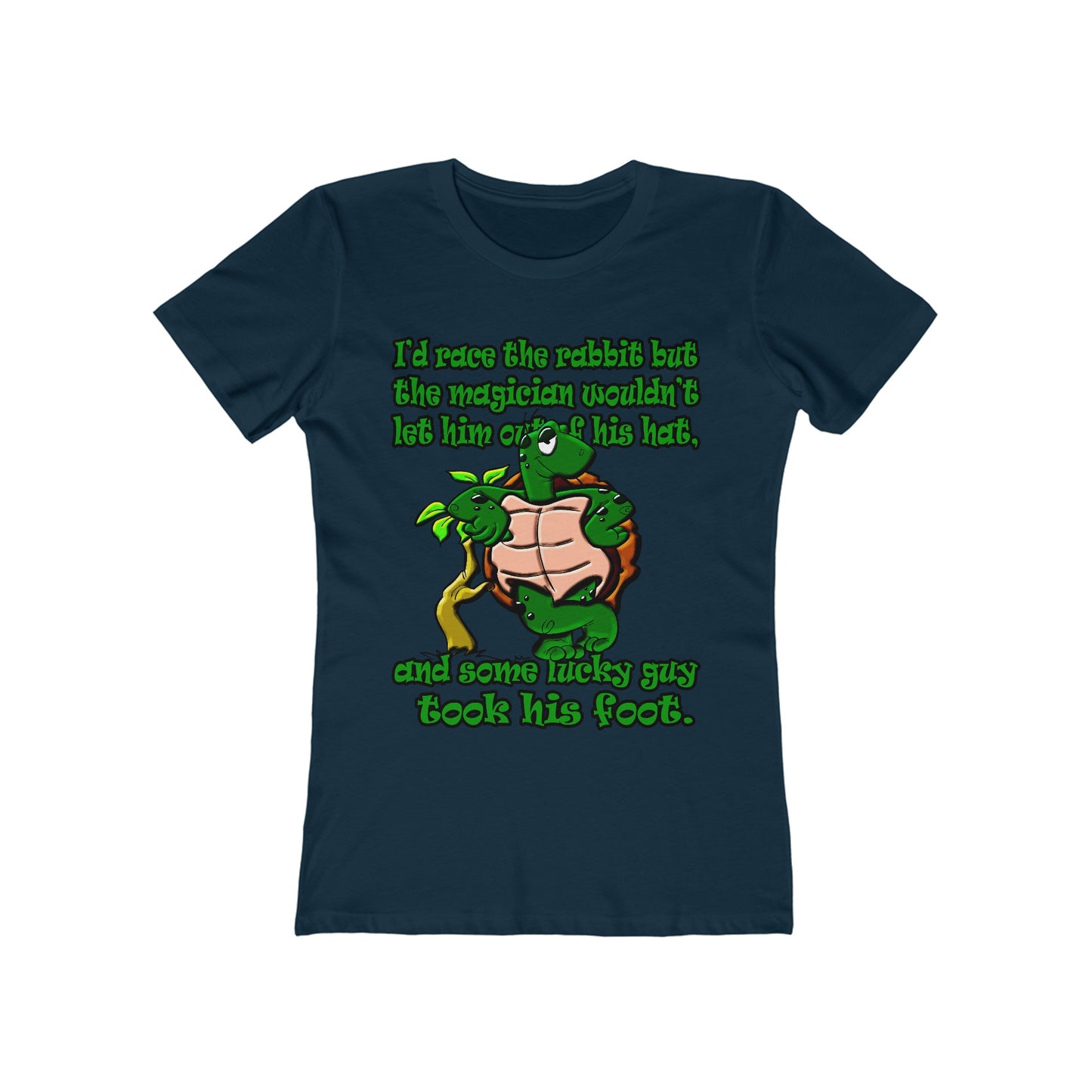 turtle race - Women's The Boyfriend Tee