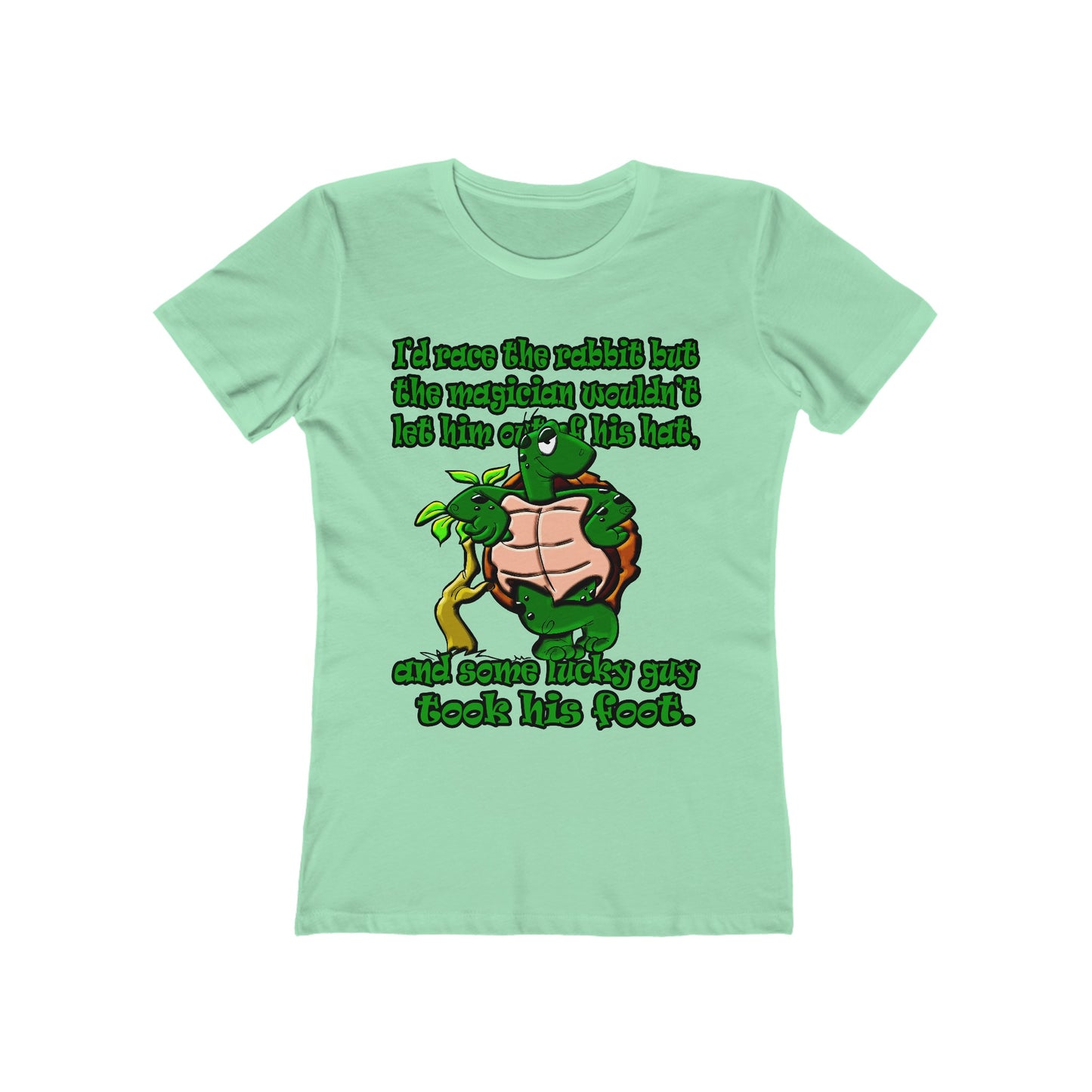 turtle race - Women's The Boyfriend Tee