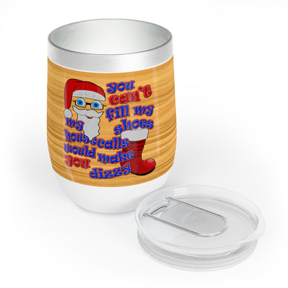 santa's shoes - Chill Wine Tumbler (butterscotch wood finish)