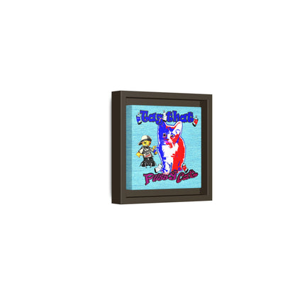tag that - framed canvas art (faded blue)