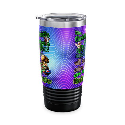 christmas spirits of boston - Ringneck Tumbler, 20oz (purple wave)