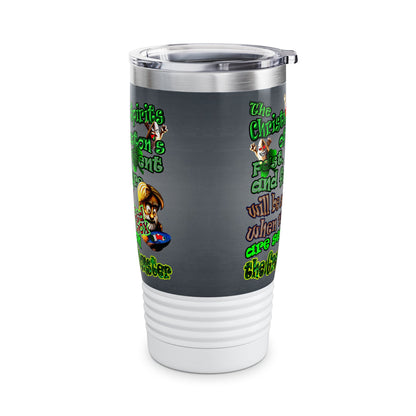 christmas spirits of boston - Ringneck Tumbler, 20oz (grey-light grey)