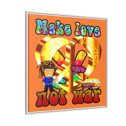 love peace - framed canvas art (crusta)