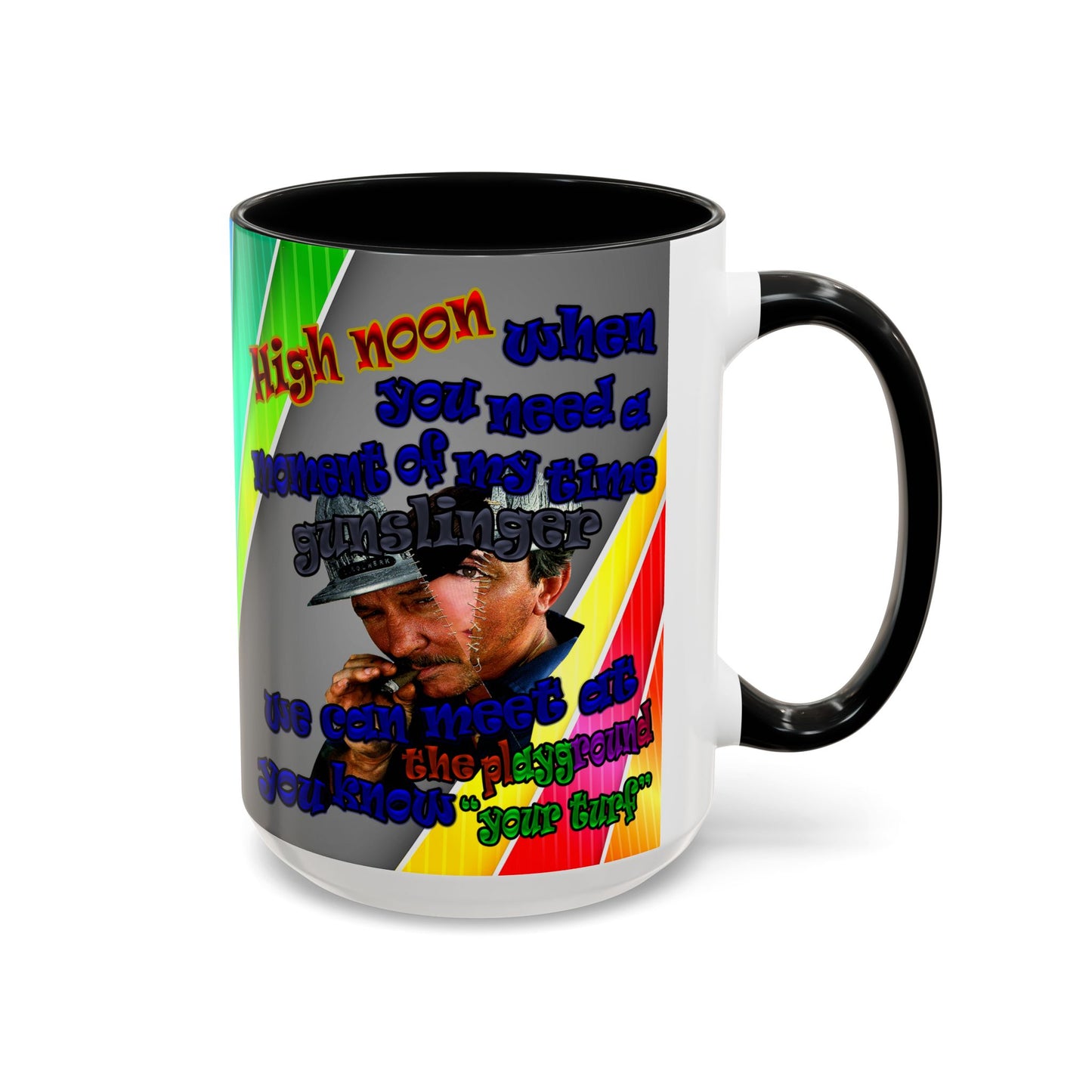 high noon - Accent Mug (rainbow split)