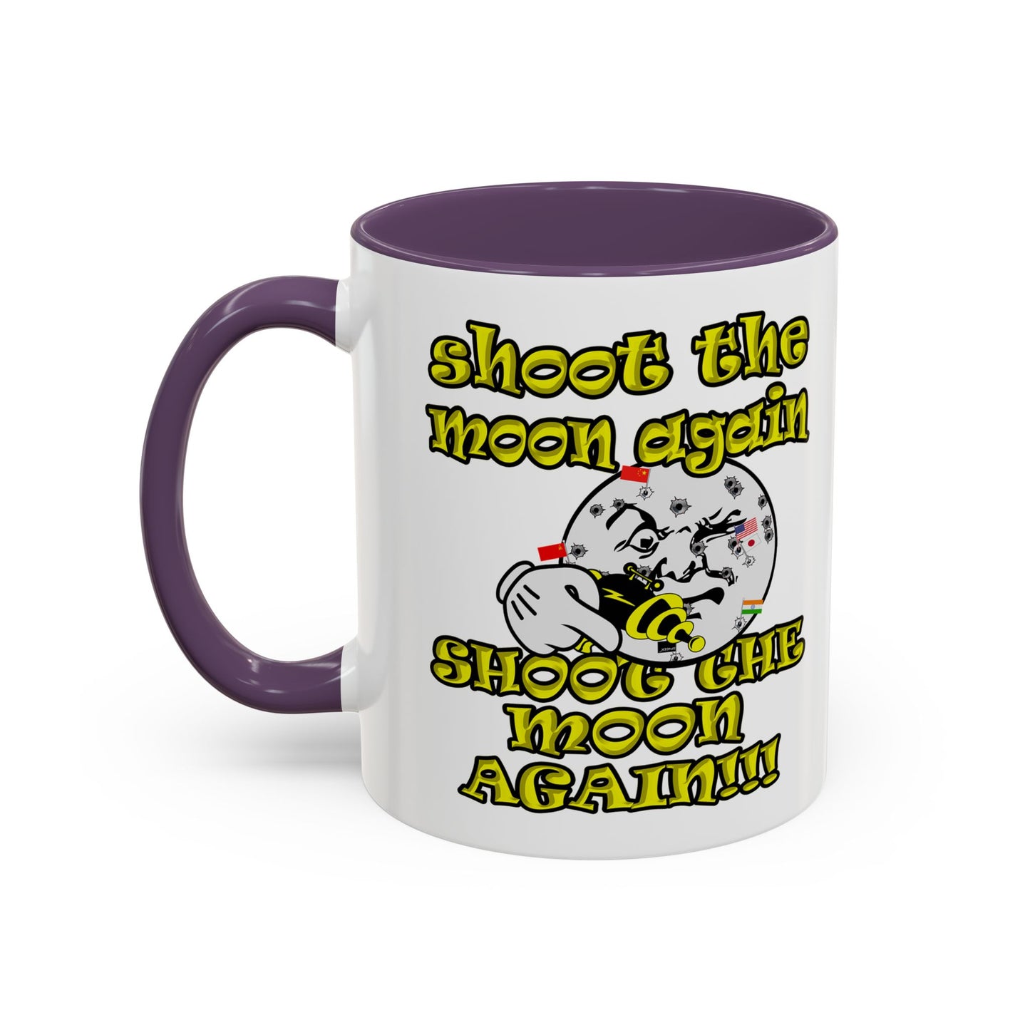 shoot the moon again - Accent Mug (white)