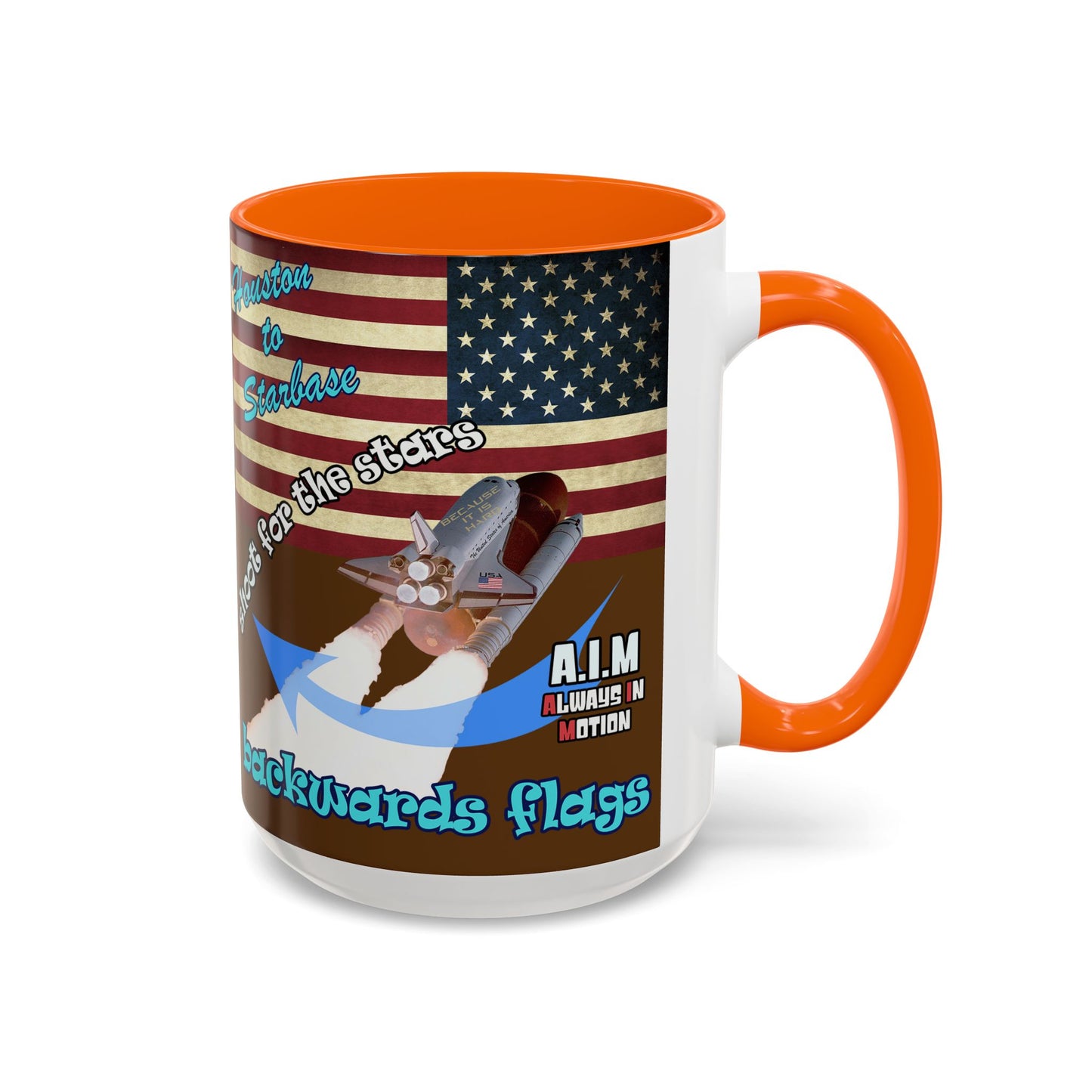 shoot for the stars - Accent Mug (brown)