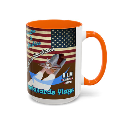 shoot for the stars - Accent Mug (brown)