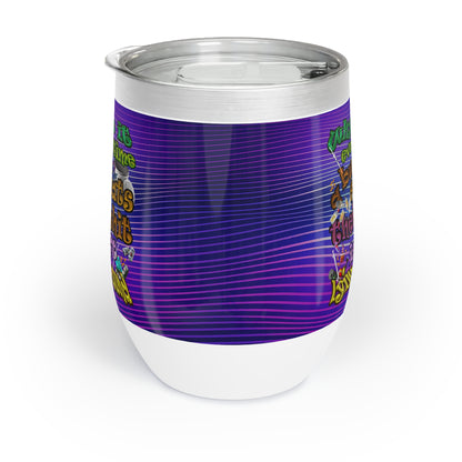 the bum's shit - Chill Wine Tumbler (purple wave)