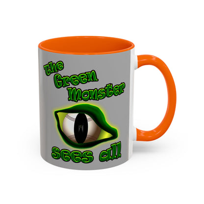 green monster - Accent Mug (light grey)