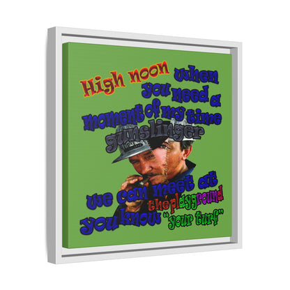high noon - framed canvas art (green)
