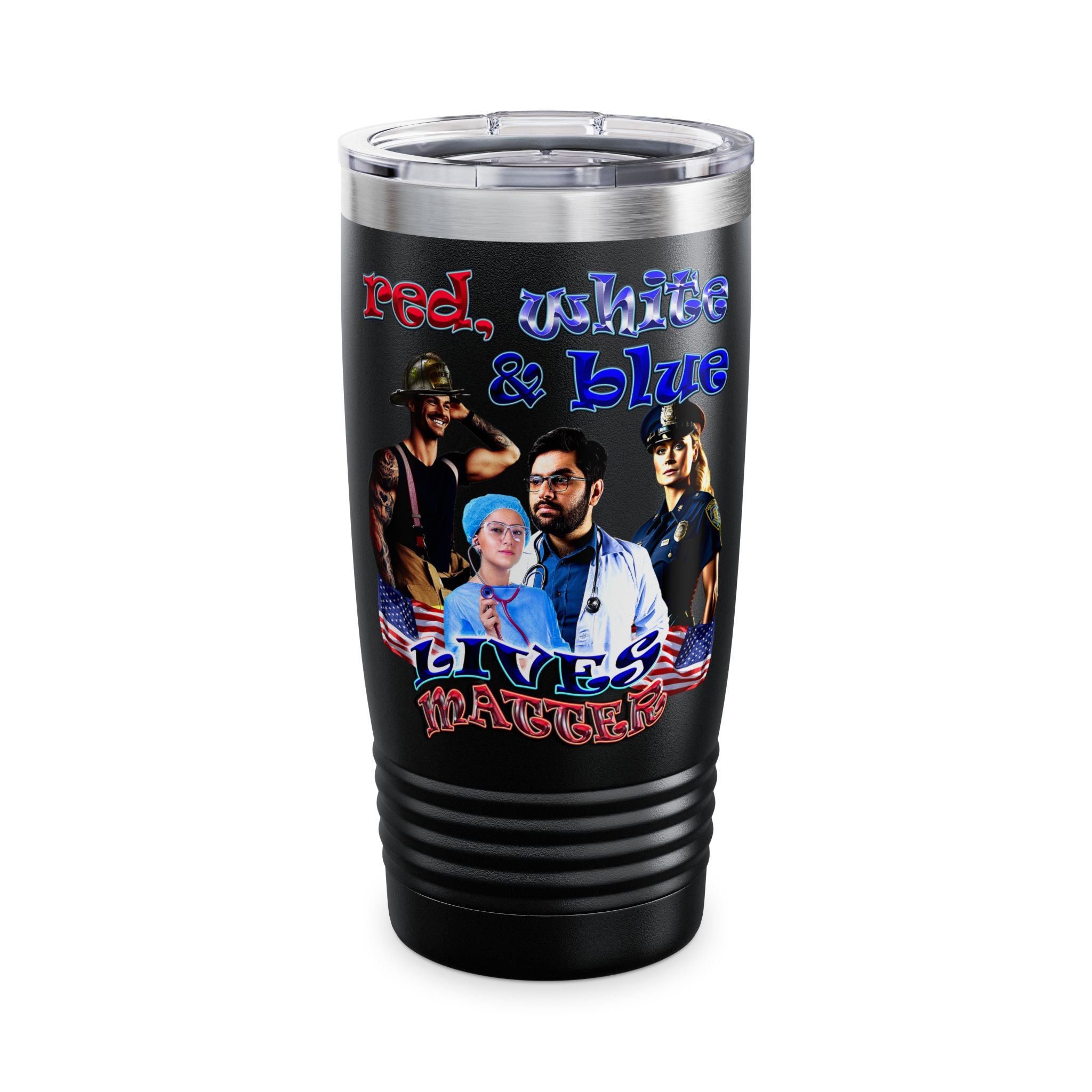 rw&b lives matter - Ringneck Tumbler, 20oz
