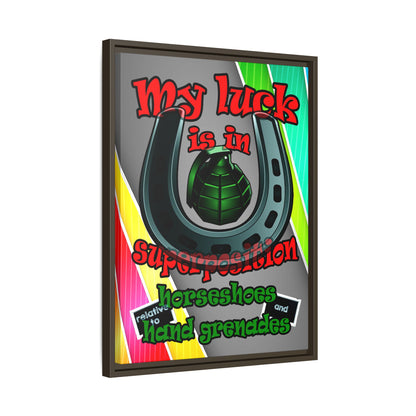 my luck - framed canvas art (rainbow split)
