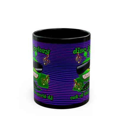 disc jockey - Black Mug (purple wave)