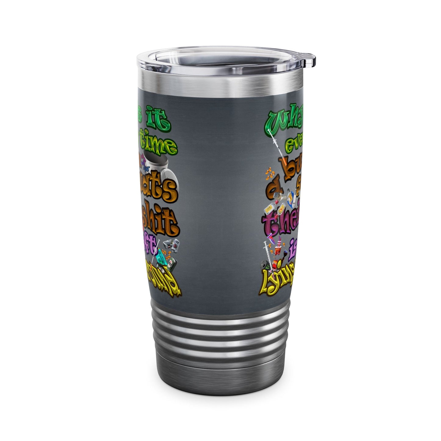 the bum's shit - Ringneck Tumbler, 20oz (grey-light grey)