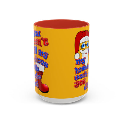 santa's shoes - Accent Mug (yellow)