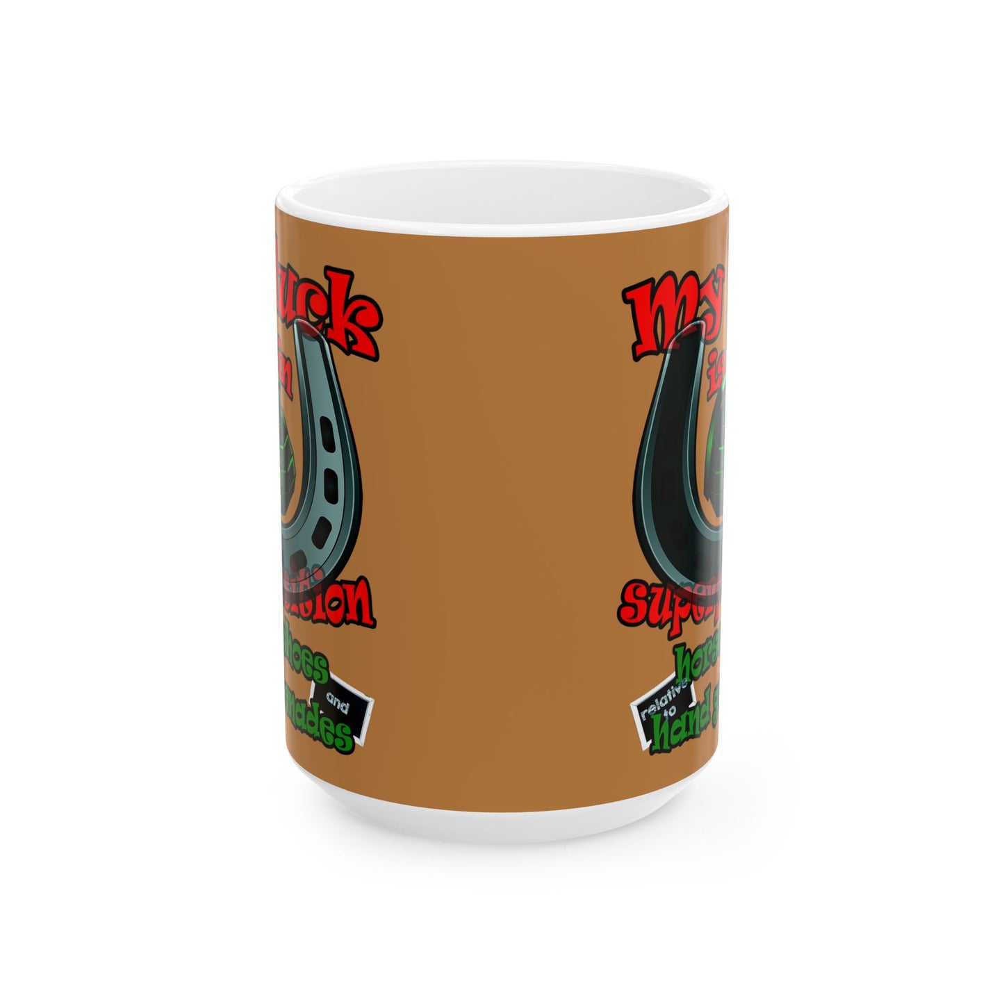 my luck - White Mug (light brown)