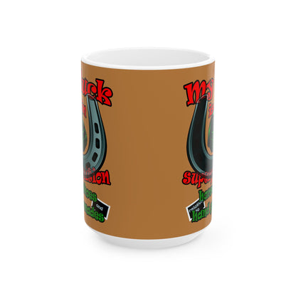 my luck - White Mug (light brown)