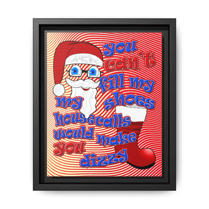 santa's shoes - framed canvas art (yellow-orange wave)