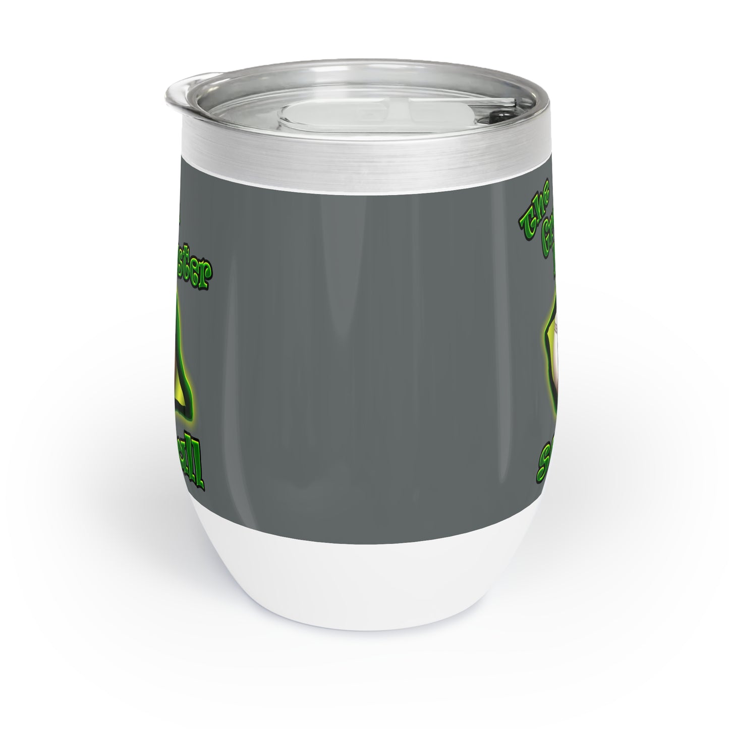 green monster - Chill Wine Tumbler (dark grey)