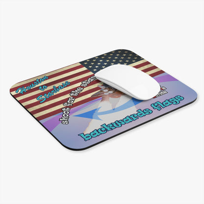 shoot for the stars - Mouse Pad (Rectangle) - (light blue-pink wave)