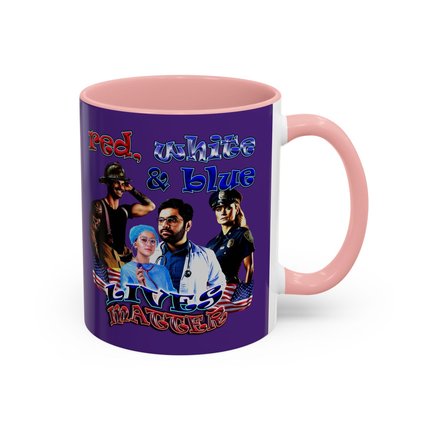 rw&b lives matter - Accent Mug (purple)