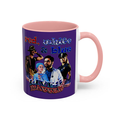 rw&b lives matter - Accent Mug (purple)
