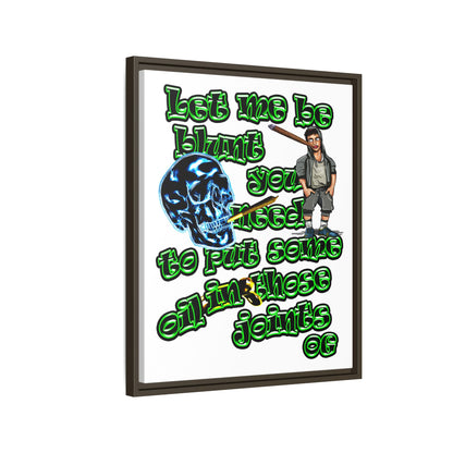 og - framed canvas art (white)