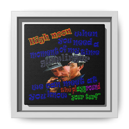 high noon - framed canvas art (black)