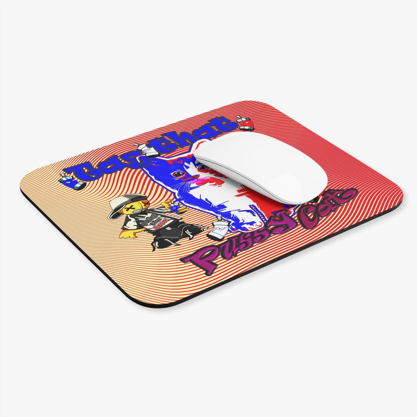 tag that - Mouse Pad (Rectangle) (yellow-orange wave)