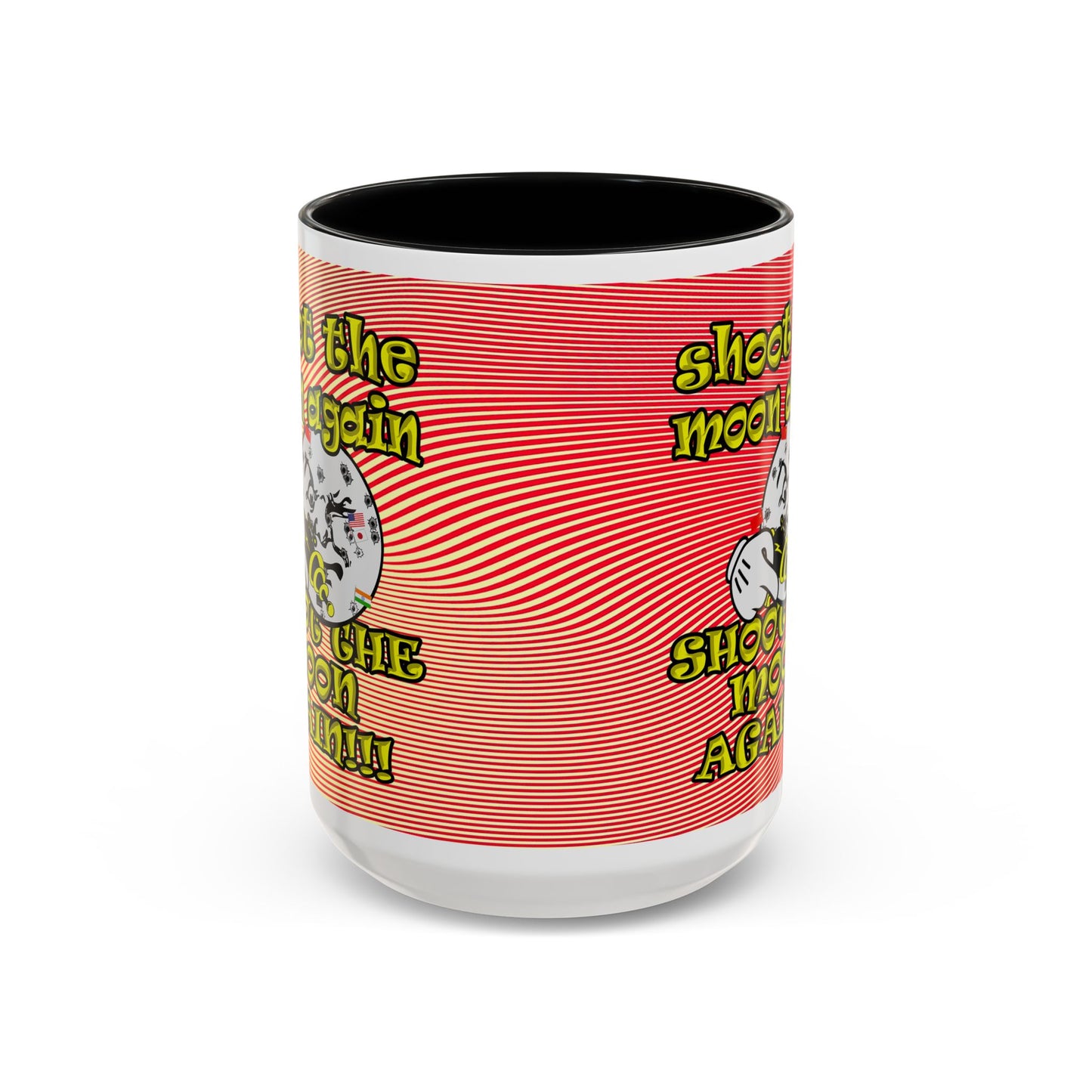 shoot the moon again - Accent Mug (yellow-orange wave)