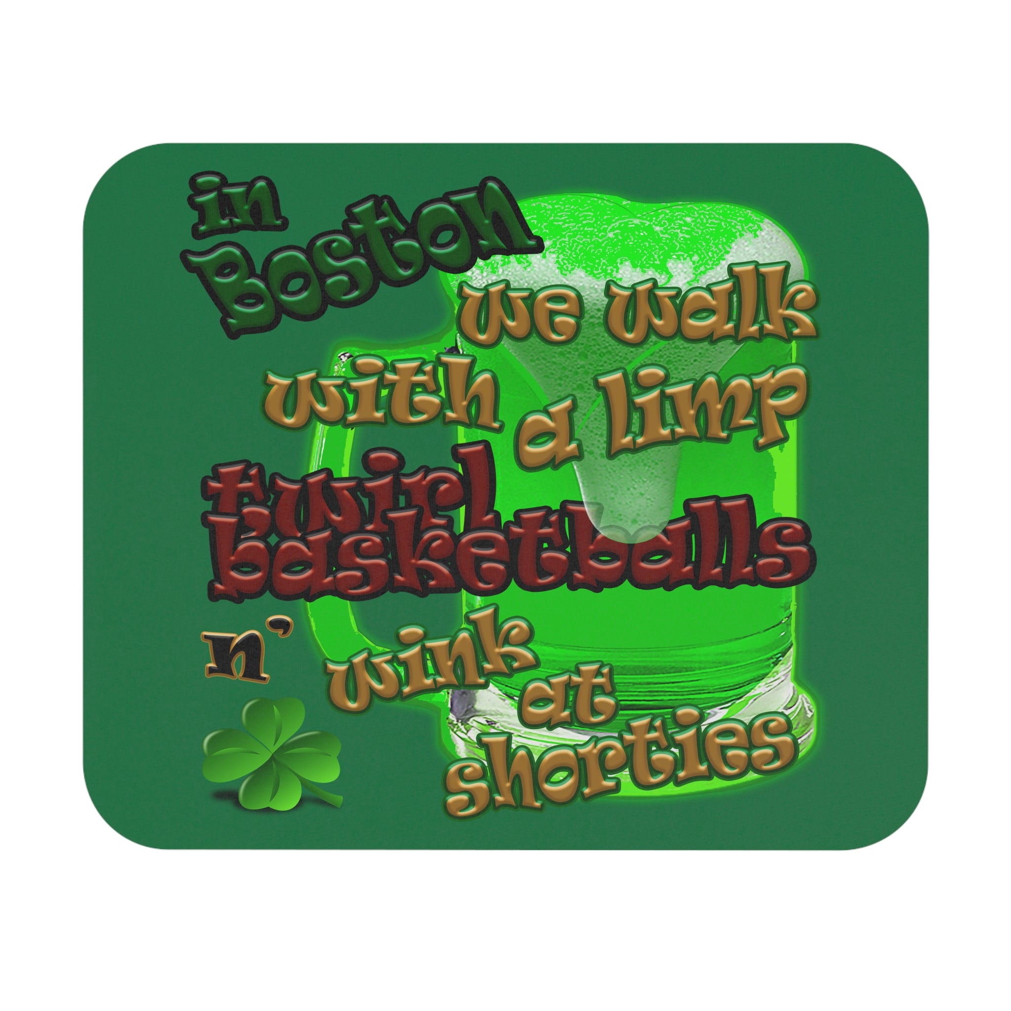celtics logo - Mouse Pad (Rectangle) (dark green)
