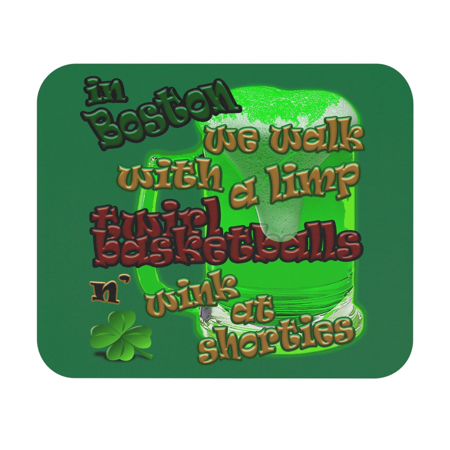 celtics logo - Mouse Pad (Rectangle) (dark green)