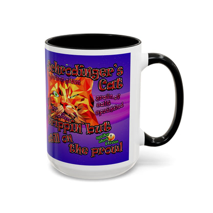schrodinger's cat - Accent Mug (purple-pink wave)