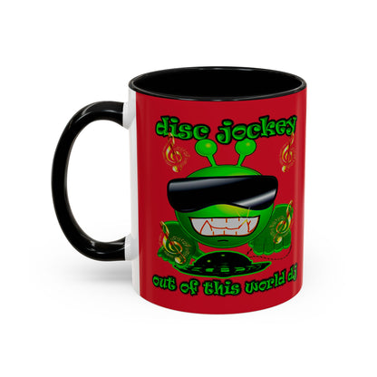 disc jockey - Accent Mug (dark red)