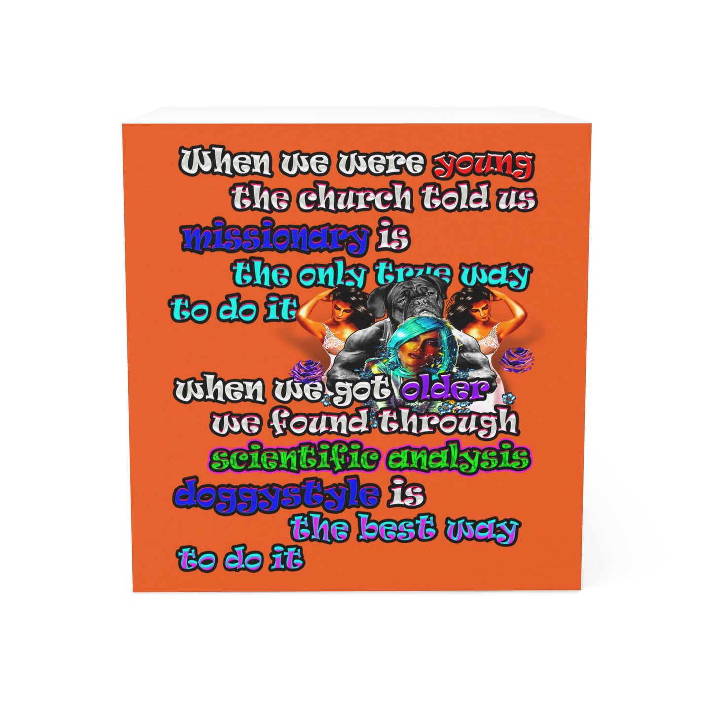 doggystyle - note cube (orange)