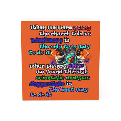 doggystyle - note cube (orange)