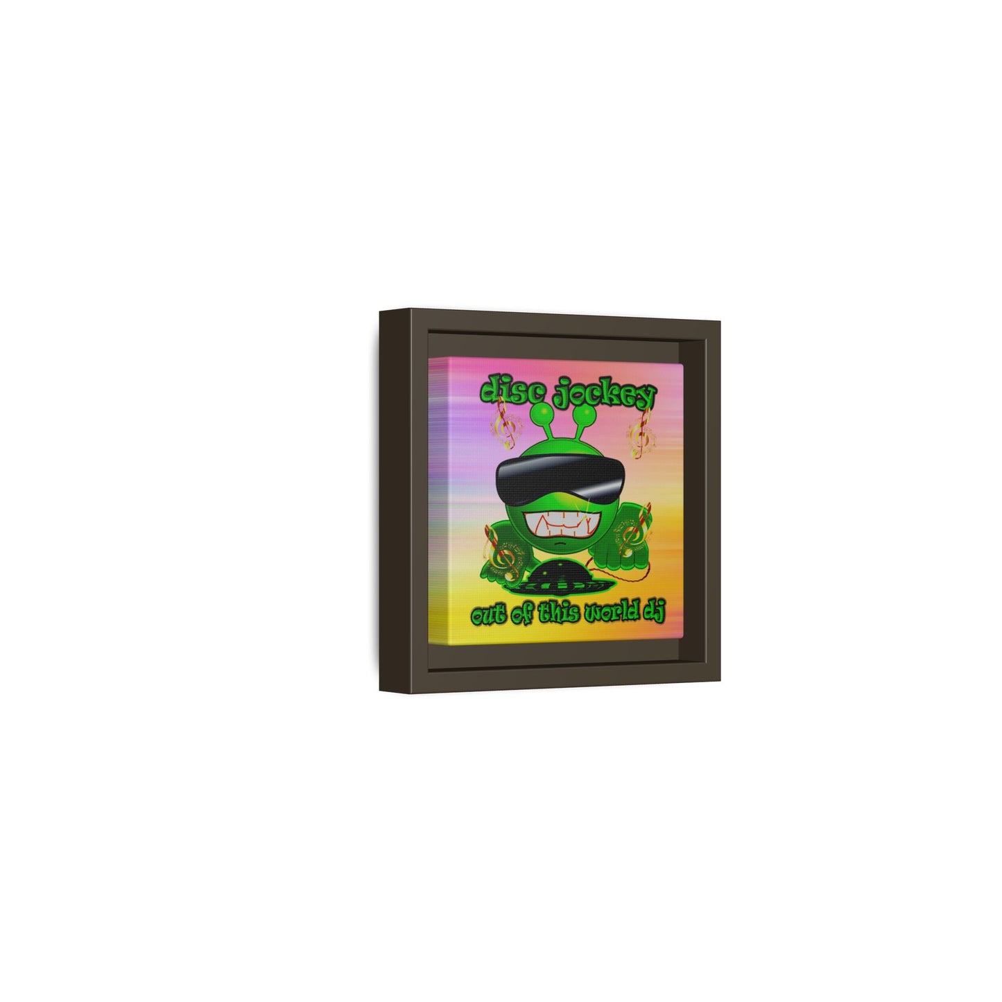 disc jockey - framed canvas art (color blur)