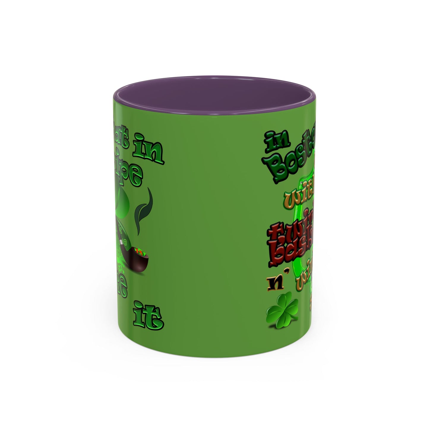 celtics logo - Accent Mug (green)
