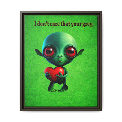 I don't care that your grey - framed canvas art (green turf)