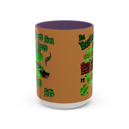 celtics logo - Accent Mug (light brown)