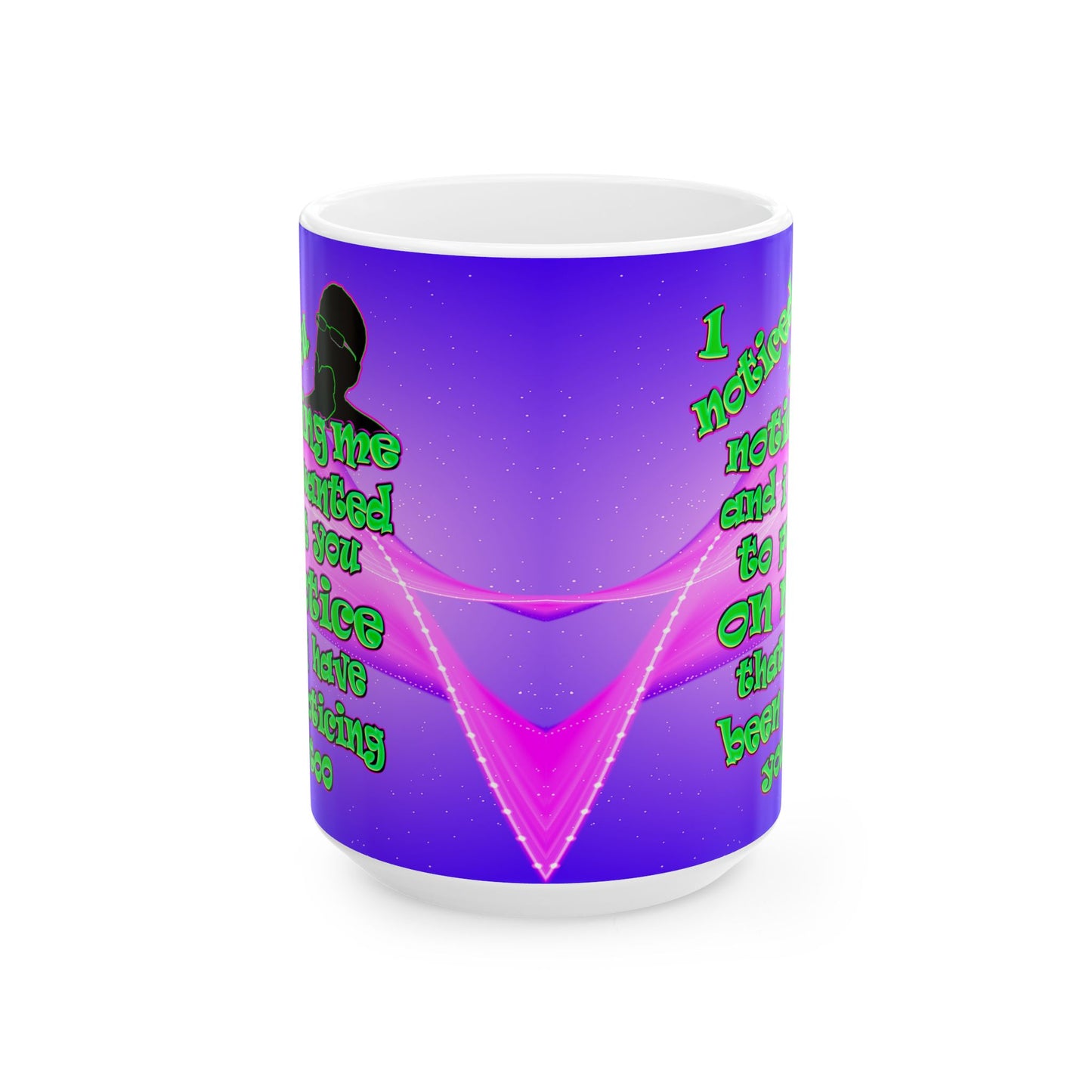 noticed you noticing - White Mug (purple-pink wave)