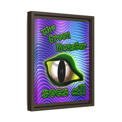 green monster - framed canvas art (purple wave)