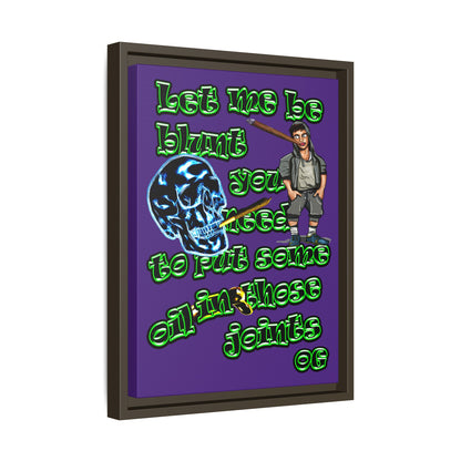 og - framed canvas art (purple)