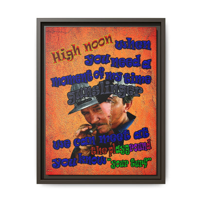 high noon - framed canvas art (burnt orange)