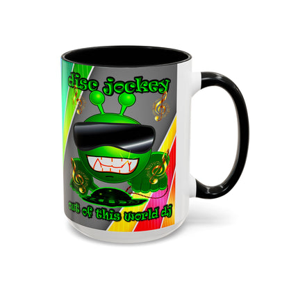 disc jockey - Accent Mug (rainbow split)