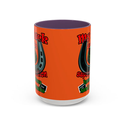 my luck - Accent Mug (orange)