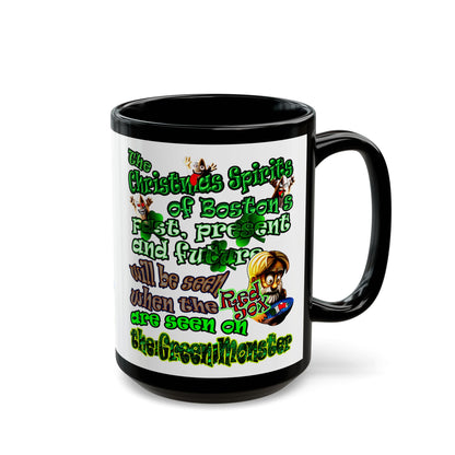 christmas spirits of boston - Black Mug (white)