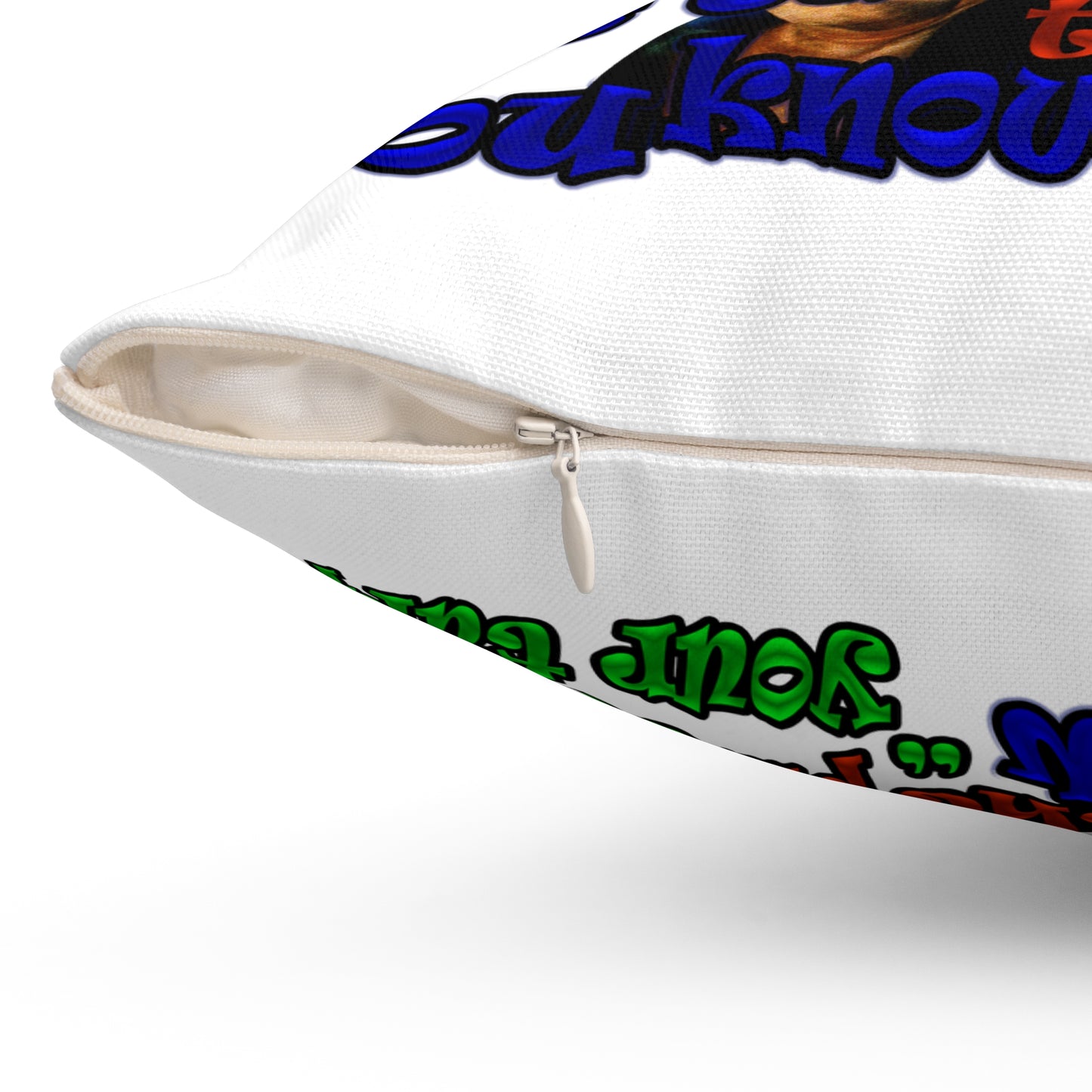 high noon - Spun Polyester Square Pillow - (white)
